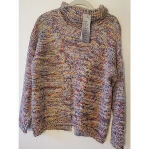 Anthropologie Solitaire Eyelash Turtleneck Women's Large Pullover Sweater New